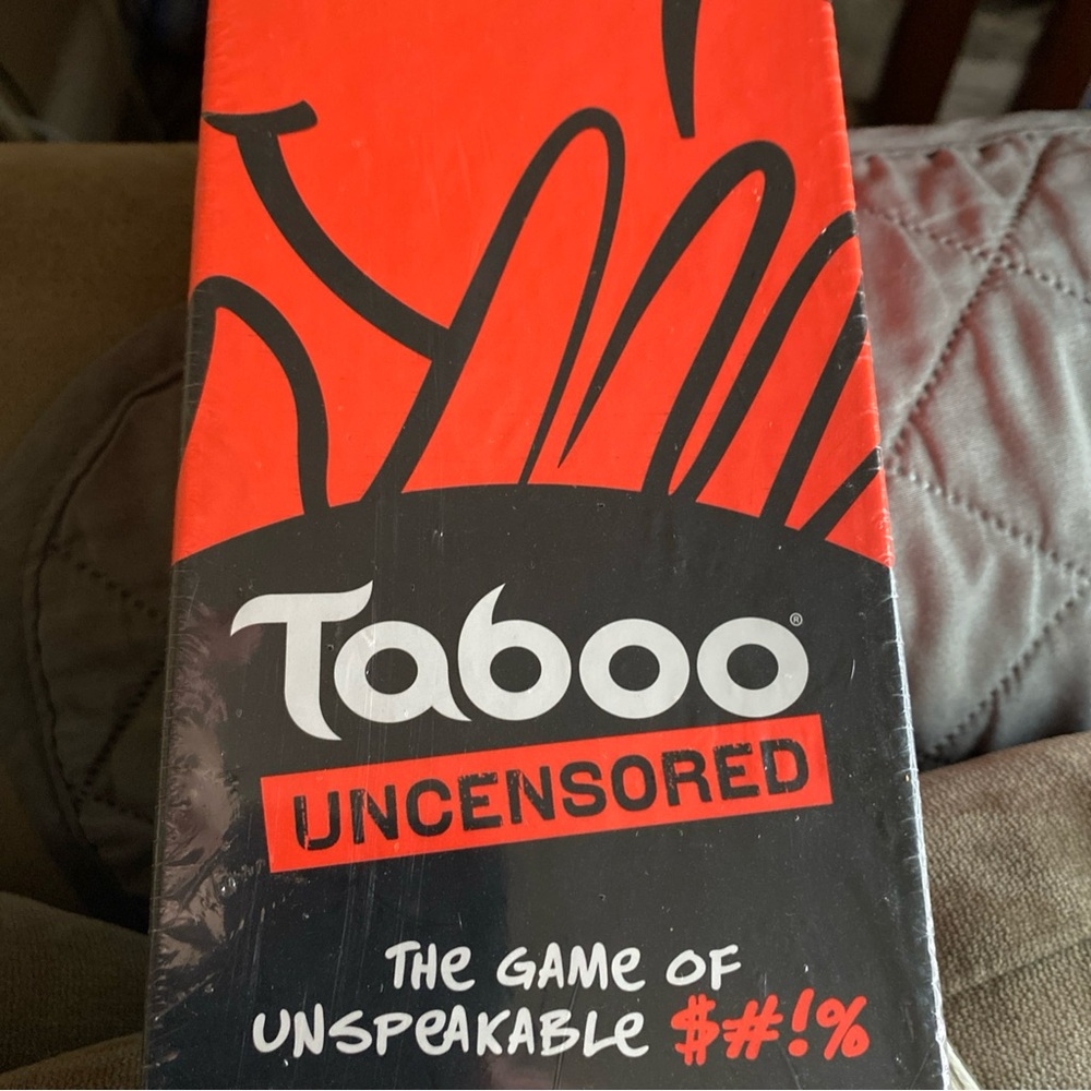 Taboo Uncensored Game with Red and Black Accents